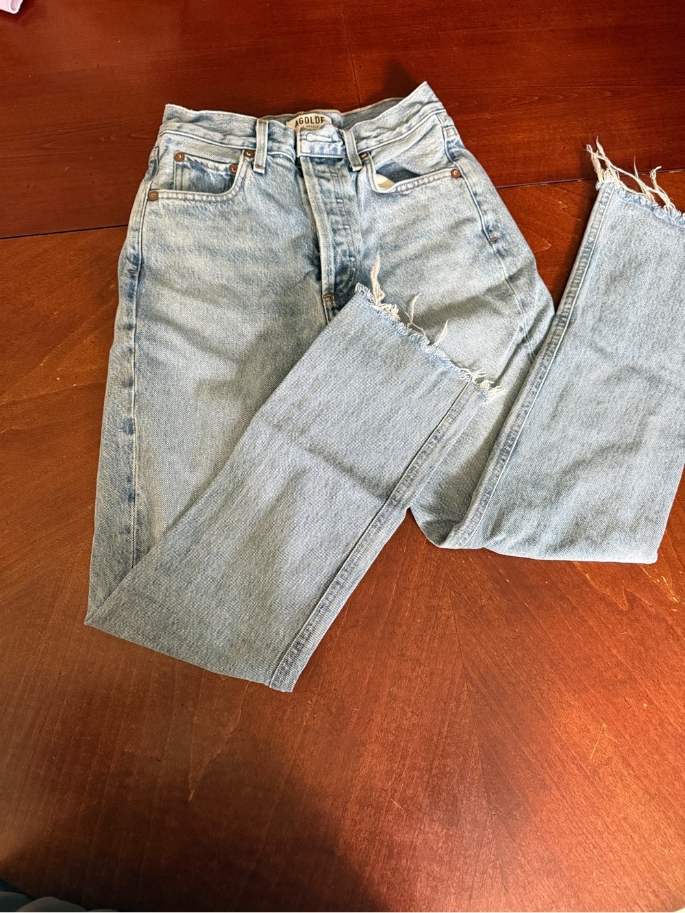 Agolde Light Blue Straight-Leg Women’s Jeans
